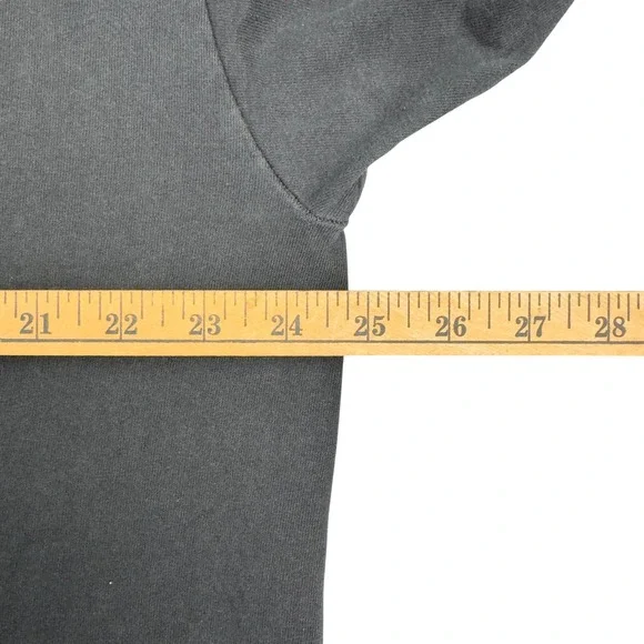 Vtg 90s Fruit of the Loom Blank T-Shirt XXL Faded Black Single Stitch USA Made - Picture 6 of 8